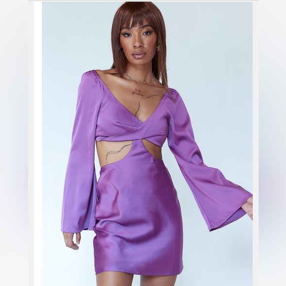 Princess Polly Purple Mini Cutout Dress - Picture 2 of 2